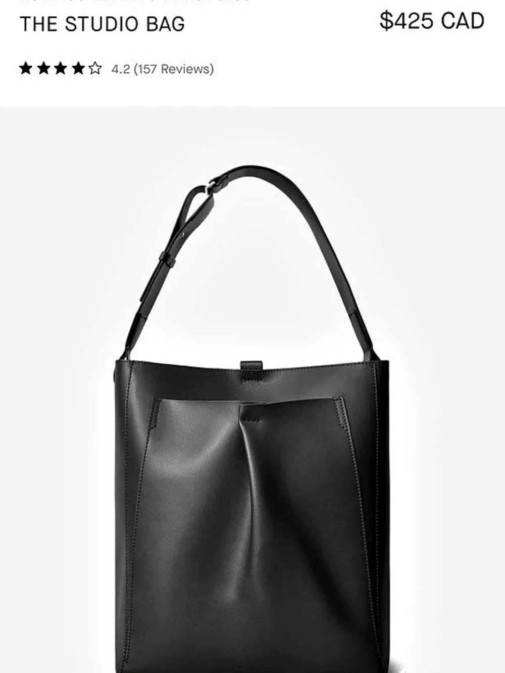 Everlane The Studio Bag Black Shoulder Bag Like New
